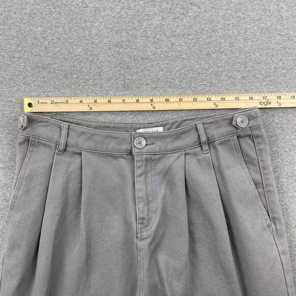 TOPSHOP Jeans Womens 10 Gray Relaxed Loose High Rise Pleated Minimalist Grunge - Picture 5 of 14